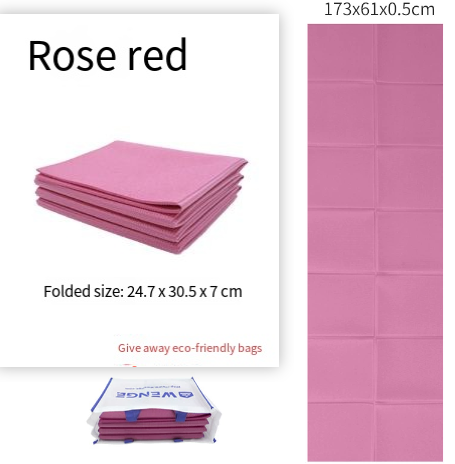 Tapis de yoga pliable en PVC, 4 ou 5 mm