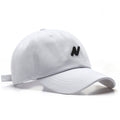 Korean Soft Top Duck Tongue Hat with Embroidered Letters
